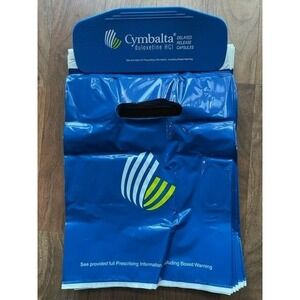 VINTAGE DRUG Rep PHARMACEUTICAL CYMBALTA Large FRIDGE MAGNET PLASTIC BAGS